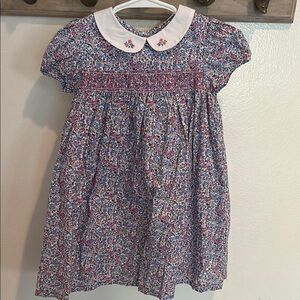 Floral Blue and Pink Kids Dress